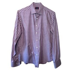UNTUCKit Parson WF Slim Fit Mauve Plaid Shirt - Medium